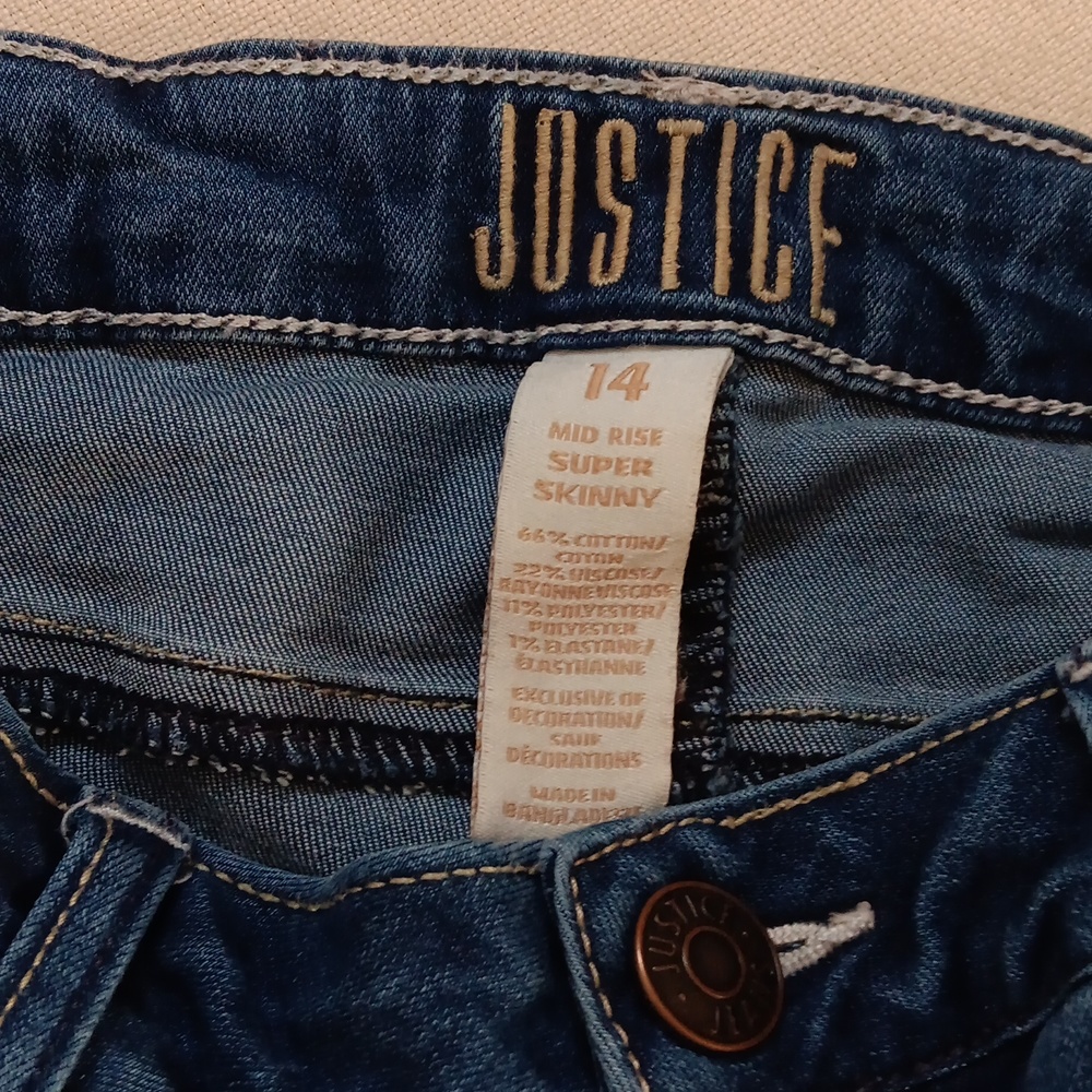 Justice Mid Rise Jeans - Picture 3 of 4